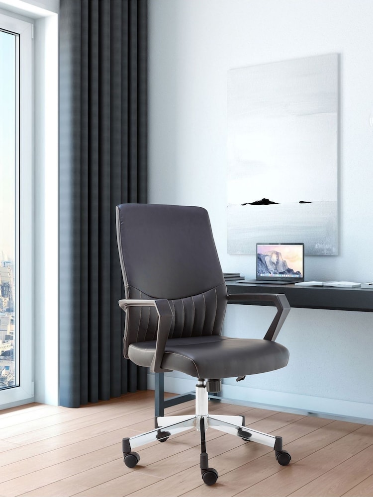 Alphason Black Brooklyn Office Chair - Image 1 of 5