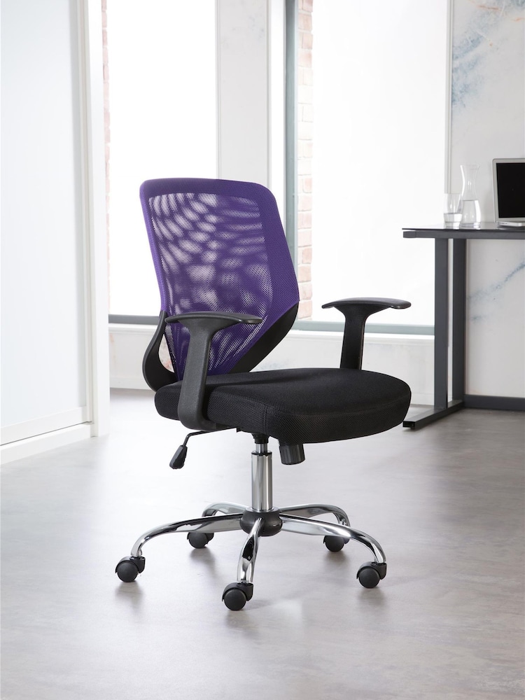 Alphason Purple Mesh Back Operator Office Chair - Image 1 of 4