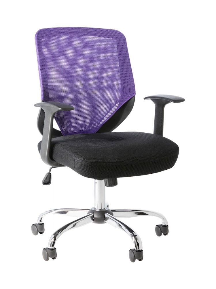 Alphason Purple Mesh Back Operator Office Chair - Image 2 of 4