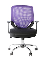 Alphason Purple Mesh Back Operator Office Chair - Image 3 of 4