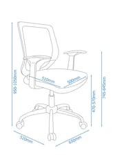 Alphason Purple Mesh Back Operator Office Chair - Image 4 of 4
