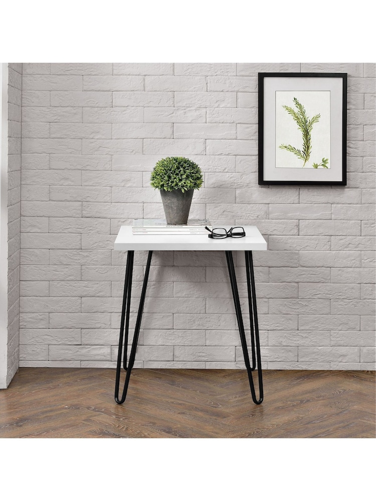 Dorel Home White Owen Retro Side Table - Image 2 of 6