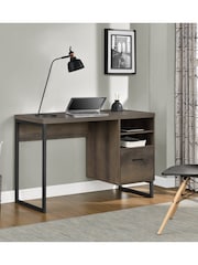 Dorel Home Medium Brown Candon Office Desk with Storage - Image 1 of 6