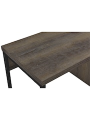 Dorel Home Medium Brown Candon Office Desk with Storage - Image 4 of 6