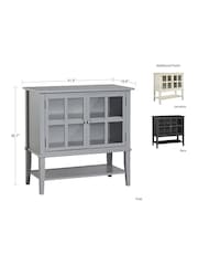 Dorel Home Grey Franklin 2 Door Storage Cabinet - Image 6 of 6