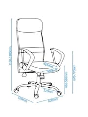 Alphason Black Orlando Mesh Office Chair - Image 5 of 5