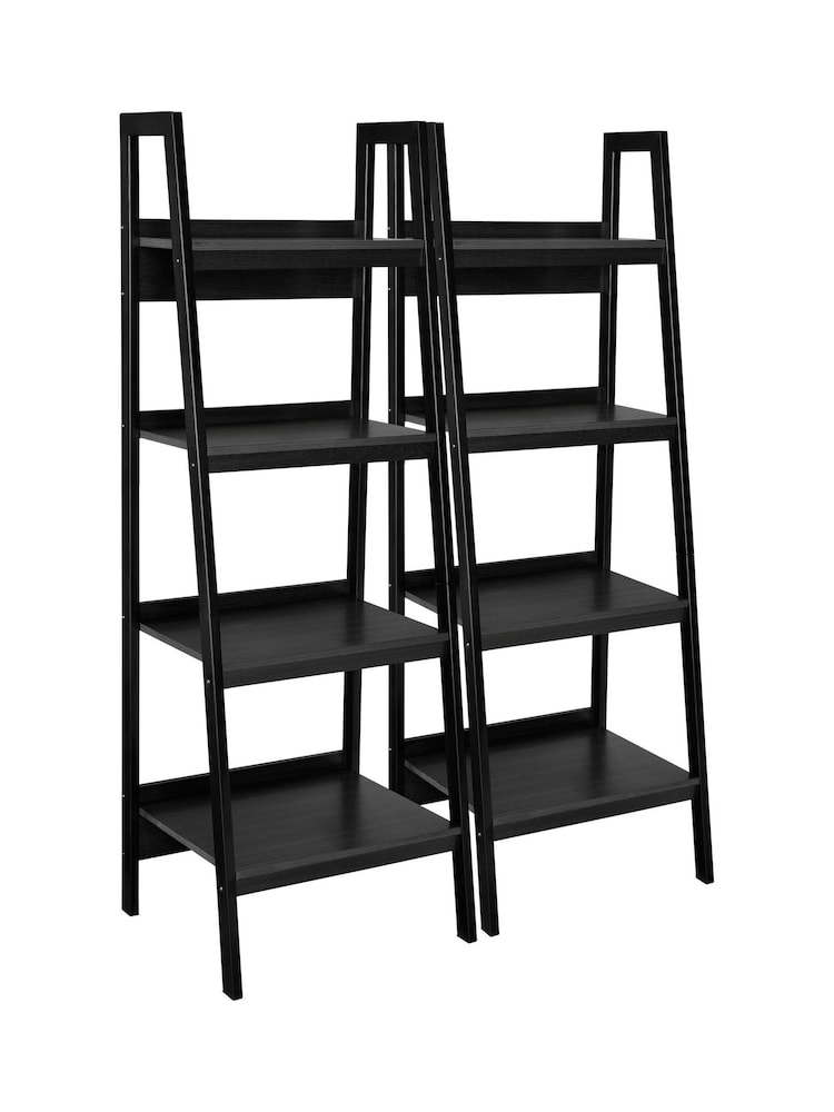 Dorel Home Black Lawrence 4 shelf Ladder Bookcase - Image 2 of 6