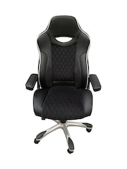 Alphason Black Silverstone Office Chair - Image 3 of 5