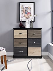 Dorel Home Black Mercer 6 Door Storage Cabinet - Image 1 of 6