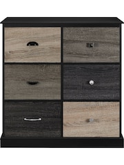 Dorel Home Black Mercer 6 Door Storage Cabinet - Image 4 of 6