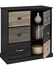 Dorel Home Black Mercer 6 Door Storage Cabinet - Image 6 of 6