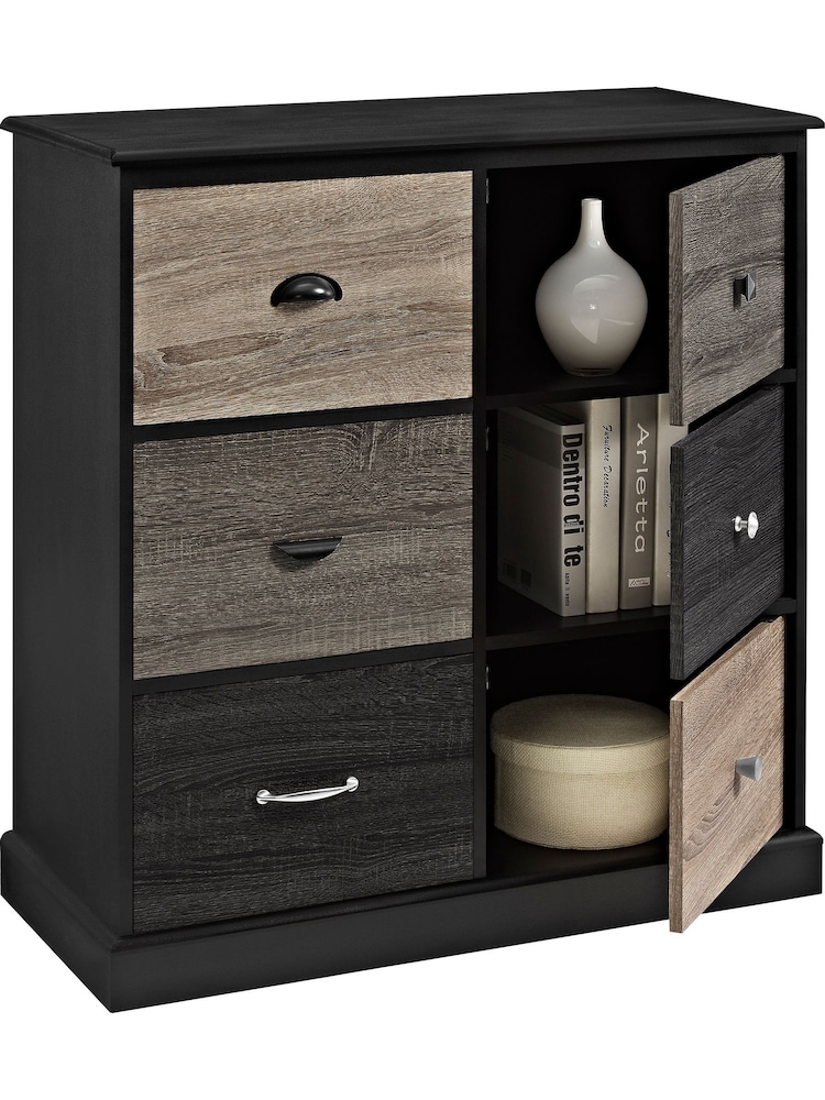 Dorel Home Black Mercer 6 Door Storage Cabinet - Image 6 of 6