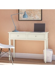 Dorel Home White Franklin Office Desk with Storage - Image 1 of 6