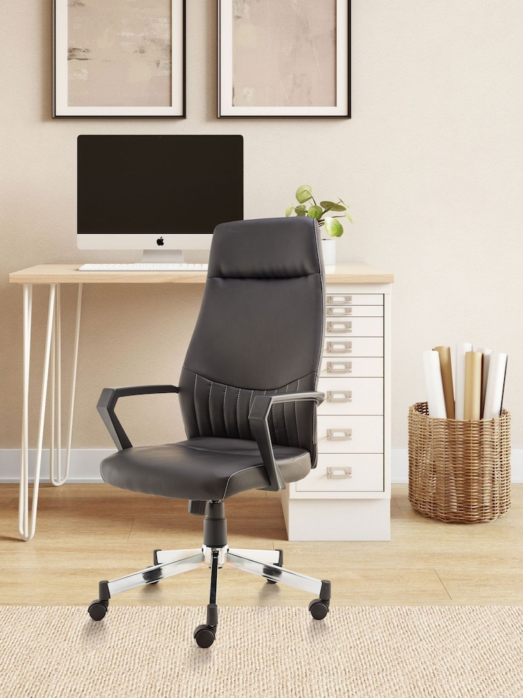 Alphason Black Brooklyn Office Chair - Image 1 of 6
