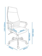 Alphason Black Brooklyn Office Chair - Image 4 of 6