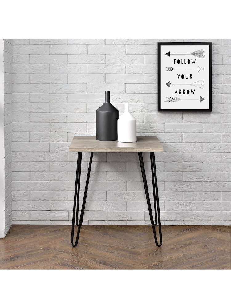 Dorel Home Rustic Oak Owen Retro Side Table - Image 2 of 6