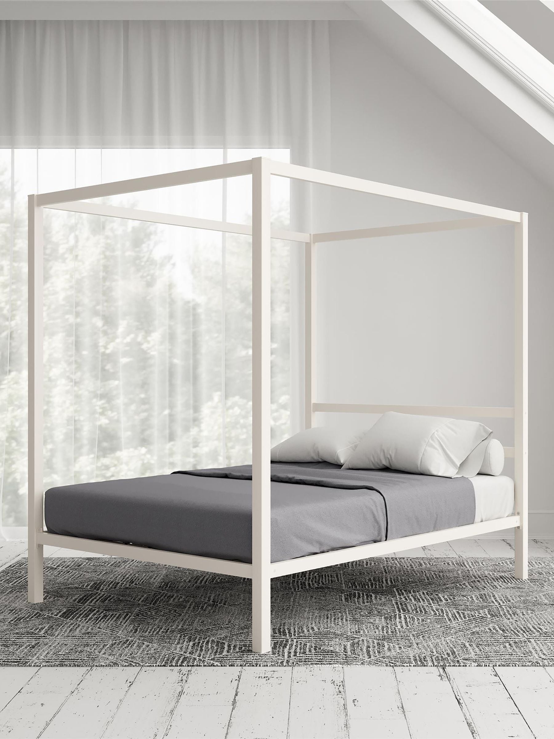 Dorel Metal Canopy Bed Frame - White - Image 5