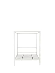 Dorel Home White Modern Metal Canopy Bed - Image 9 of 14