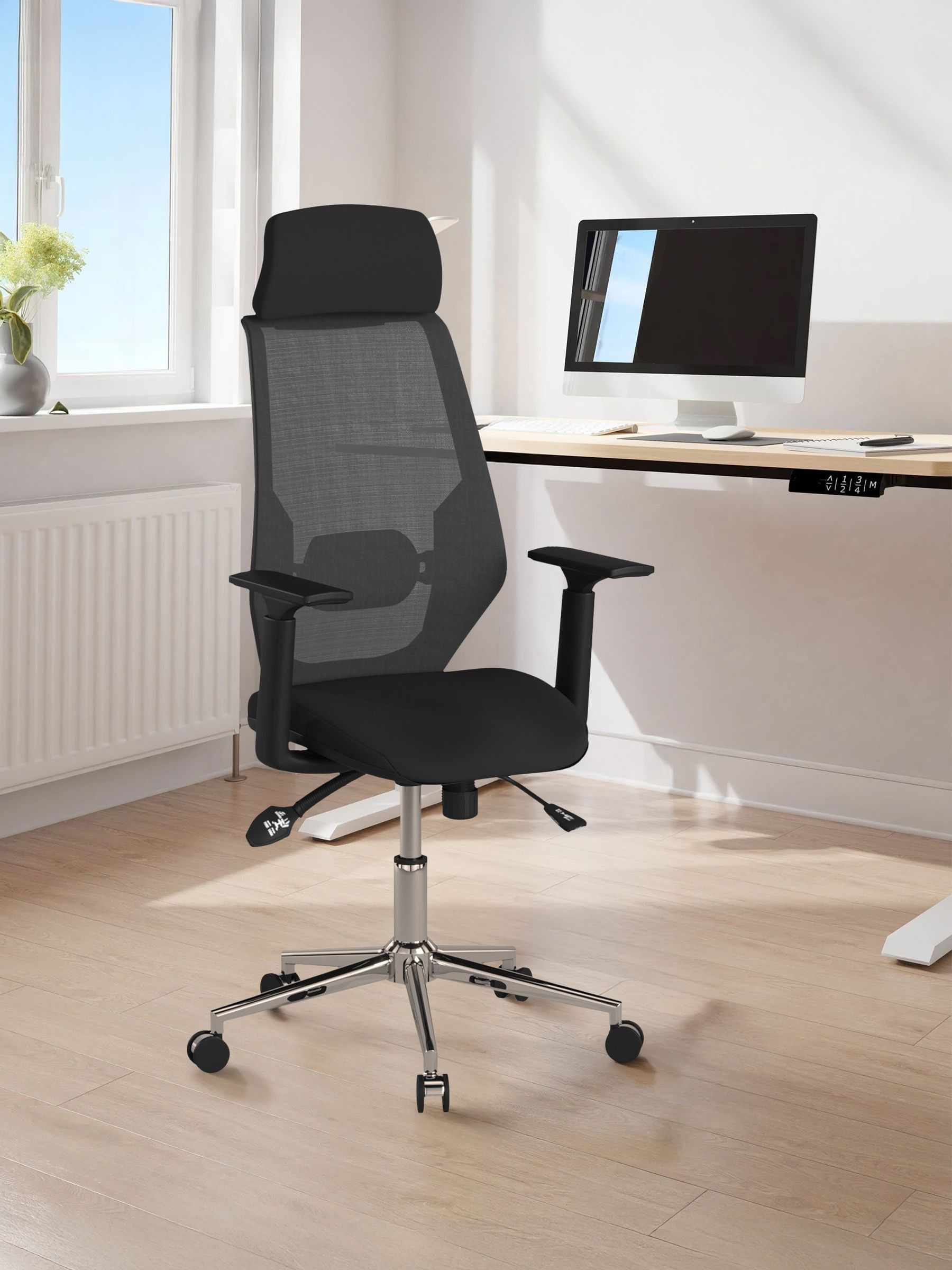 Alphason Clifton Black Mesh Back Chair - Image 5