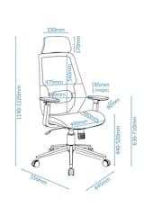 Alphason Black Clifton Office Chair - Image 6 of 6