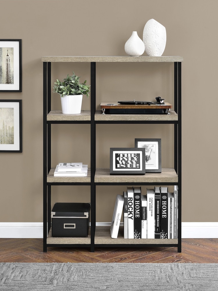 Dorel Home Grey Oak Elmwood Bookcase - Image 1 of 6