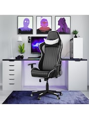 Alphason Black White Senna Office Chair - Image 1 of 6