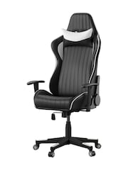 Alphason Black White Senna Office Chair - Image 2 of 6