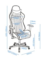 Alphason Black White Senna Office Chair - Image 6 of 6