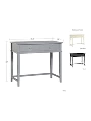 Dorel Home Grey Franklin Office Desk with Storage - Image 6 of 6
