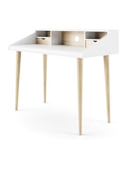 Alphason White Oak Yeovil Office Desk - Image 2 of 6