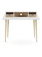 Alphason White Oak Yeovil Office Desk - Image 3 of 6