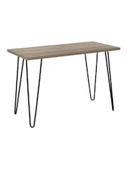 Dorel Home Rustic Oak Owen Retro Office Desk - Image 3 of 6