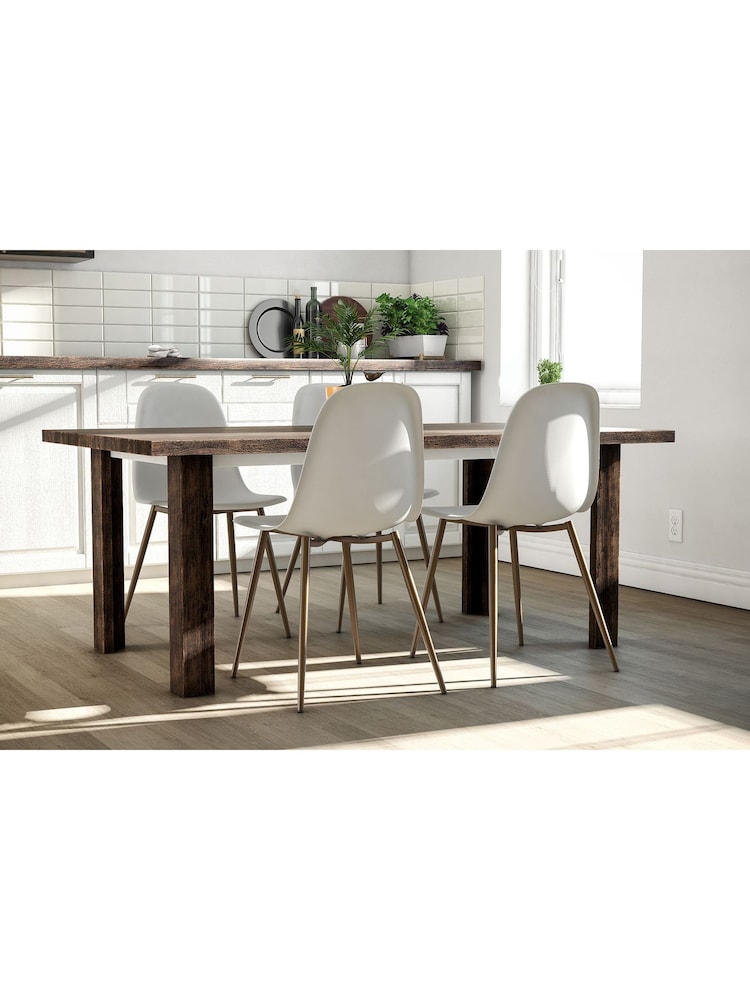 Dorel Home Set of 2 White Project 62 Copley Plastic Chairs - Image 1 of 6
