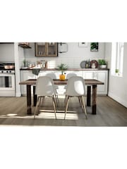 Dorel Home Set of 2 White Project 62 Copley Plastic Chairs - Image 2 of 6