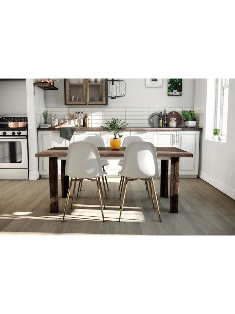 Dorel Home Set of 2 White Project 62 Copley Plastic Chairs - Image 2 of 6