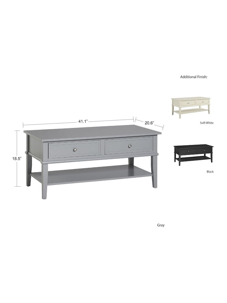 Dorel Home Grey Franklin Coffee Table - Image 6 of 6
