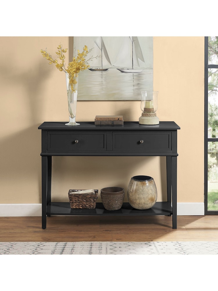 Dorel Home Black Franklin Console Table - Image 1 of 6