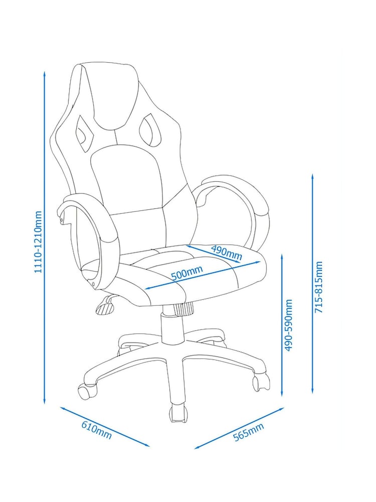 Alphason Black Daytona Office Chair - Image 5 of 5
