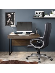 Alphason Black Hampton Leather Office Chair - Image 1 of 6