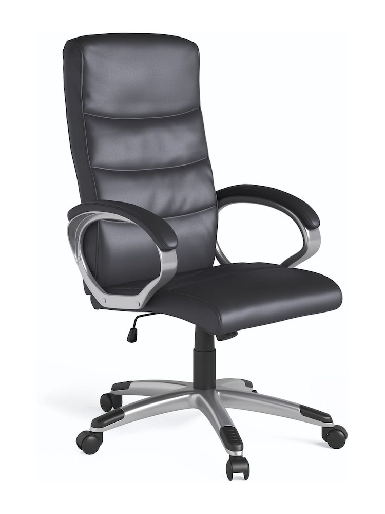 Alphason Black Hampton Leather Office Chair - Image 2 of 6
