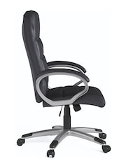 Alphason Black Hampton Leather Office Chair - Image 4 of 6