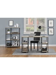 Dorel Home Grey Oak Elmwood Office Desk - Image 2 of 6