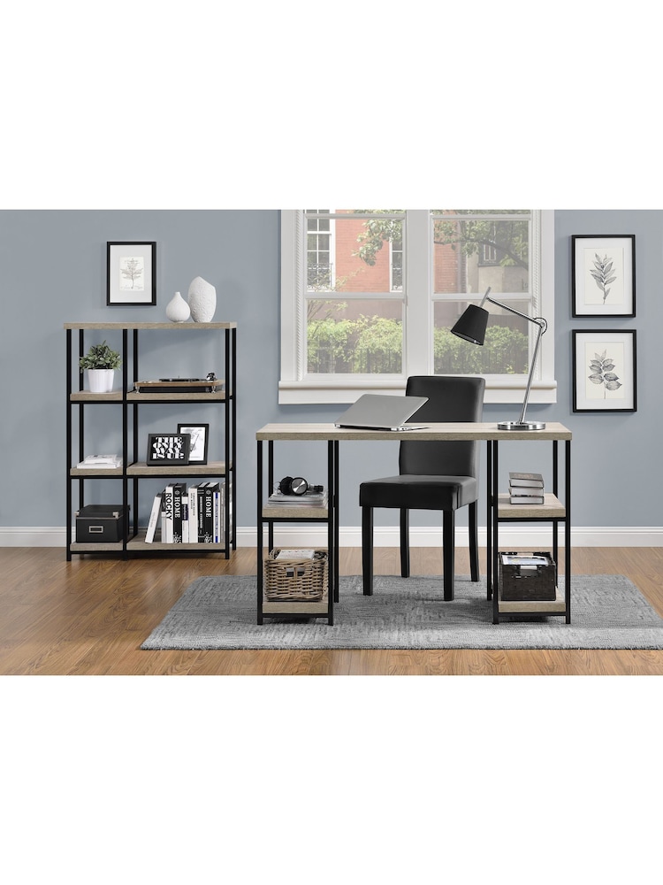 Dorel Home Grey Oak Elmwood Office Desk - Image 2 of 6
