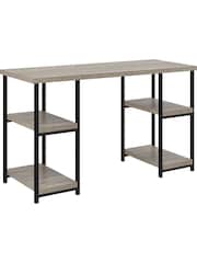 Dorel Home Grey Oak Elmwood Office Desk - Image 3 of 6