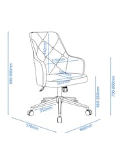 Alphason Grey Washington Office Chair - Image 6 of 6