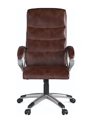 Alphason Brown Hampton Office Chair Leather - Image 3 of 6