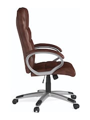 Alphason Brown Hampton Office Chair Leather - Image 4 of 6