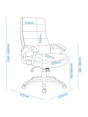 Alphason Brown Hampton Office Chair Leather - Image 6 of 6