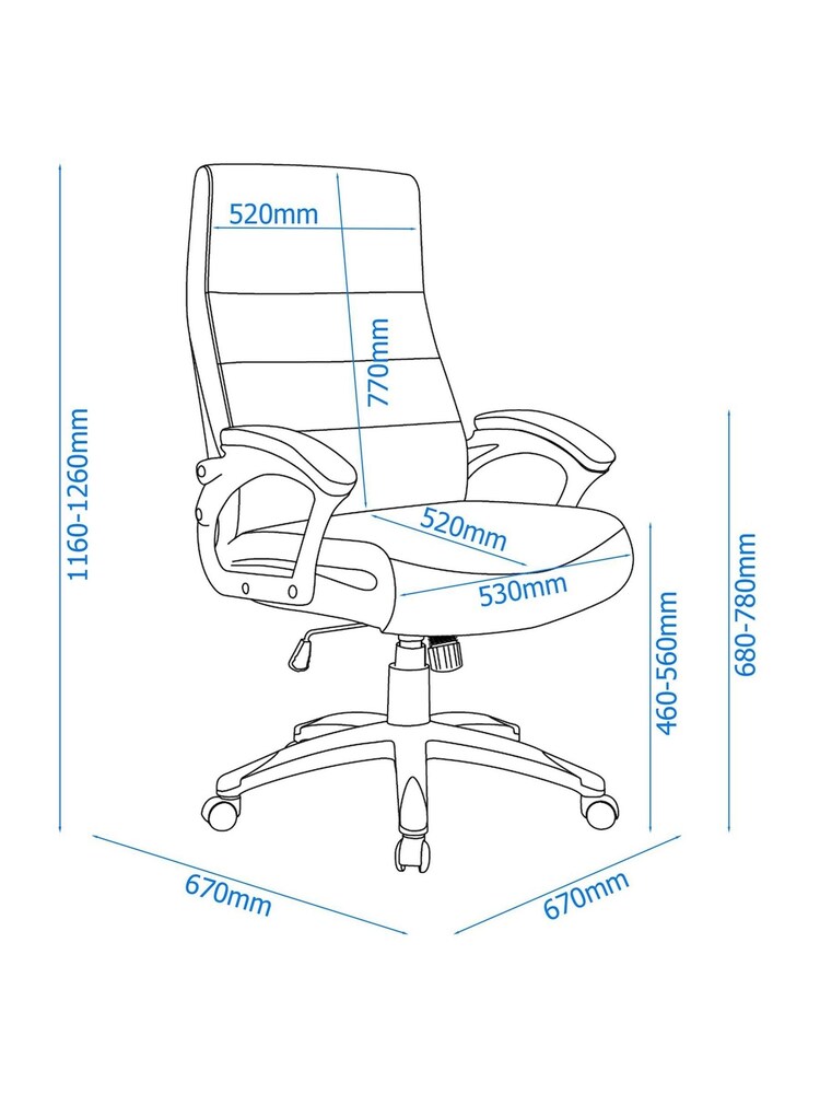 Alphason Brown Hampton Office Chair Leather - Image 6 of 6