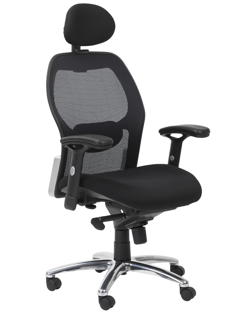 Alphason Black Portland Synchro Mesh Executive Office Chair - Image 2 of 5